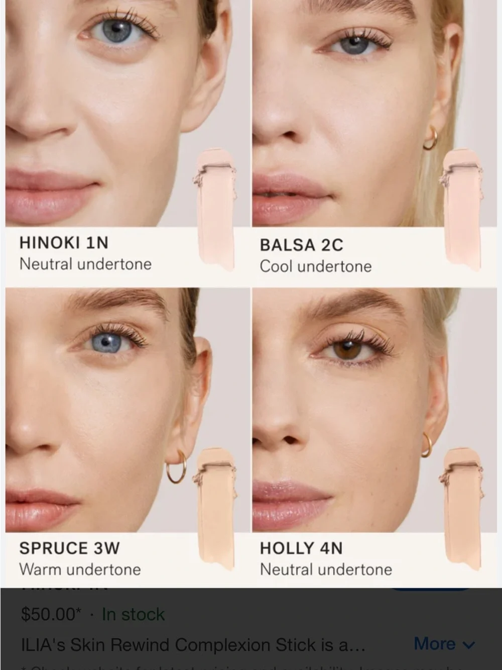 ILIA Skin Rewind Complexion Stick — 2C Balsa- Fair